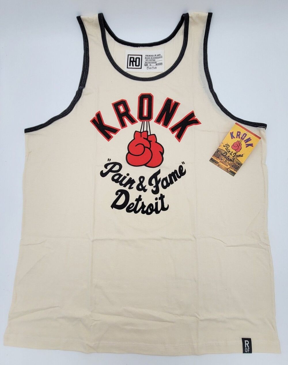 Roots Of Fight Kronk Boxing Pain & Fame Detroit Tank Top Men's XL NWT